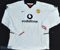 2003 Manchester United Worthington Cup Replica Football Shirt with long sleeves, Size XXL, V