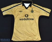 2001-02 Manchester United Reversible Football Shirt sponsored by Vodafone, made by Umbro, Short