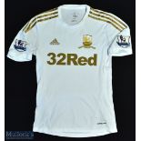 2012 Swansea City FC Centenary Football Shirt sponsored by 32 Red, made by Adidas, Short Sleeve,