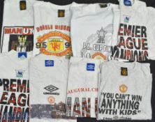 1992-1997 Manchester United Football T-Shirts, to include Double winners 1996 XL, Premier league
