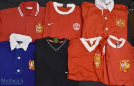 Manchester United Retro Shirts, T-Shirts, replica shirts, to include v neck Manchester top size L,