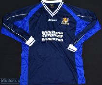 Bridlington Town FC Football Shirt sponsored by Wilkinson Caravans, Made by Uhlsport, Long Sleeve,