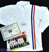 Pele Hand Signed Escape to Victory Football Shirt with COA from Football Fan Delights, Long