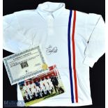 Pele Hand Signed Escape to Victory Football Shirt with COA from Football Fan Delights, Long