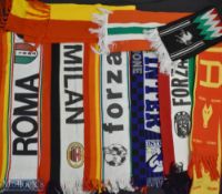 c1980 Italian Serie A Football Scarf Collection, to include teams of Juventus x 2, Milan, Roma x