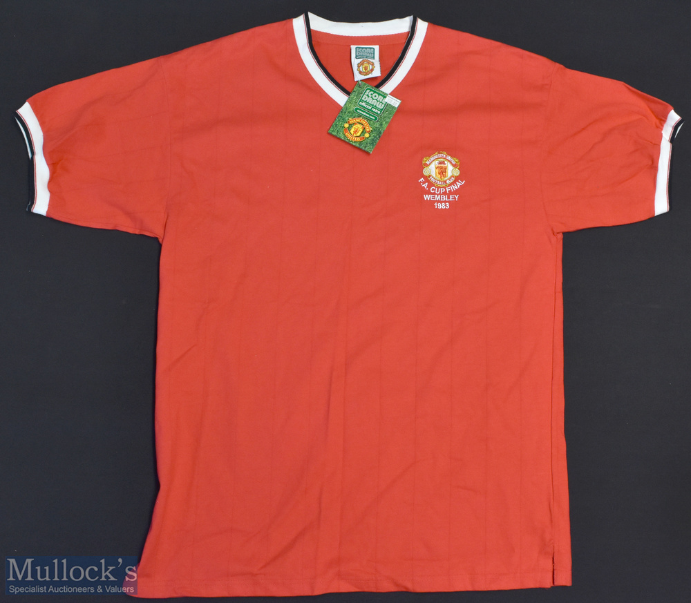 1983 Manchester United Replica Football Shirt made by Score Draw with tag, Short Sleeve, Size L