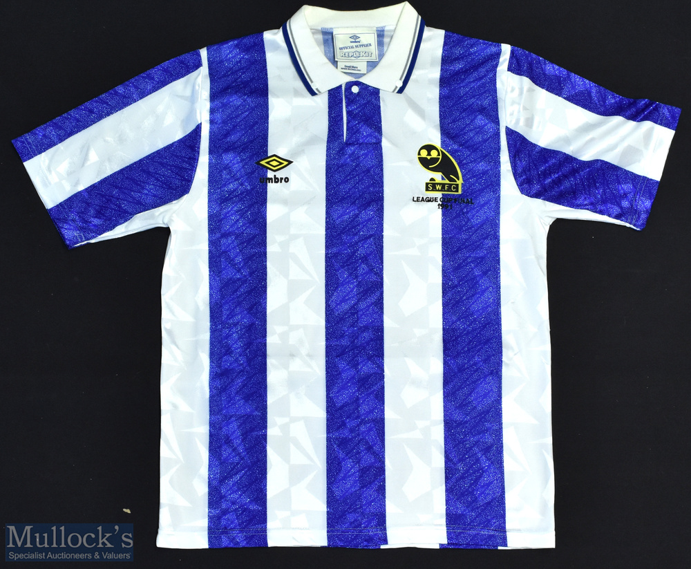 1991 Sheffield Wednesday League Cup Final Replica Football Shirt made by Umbro RepliKit, Short