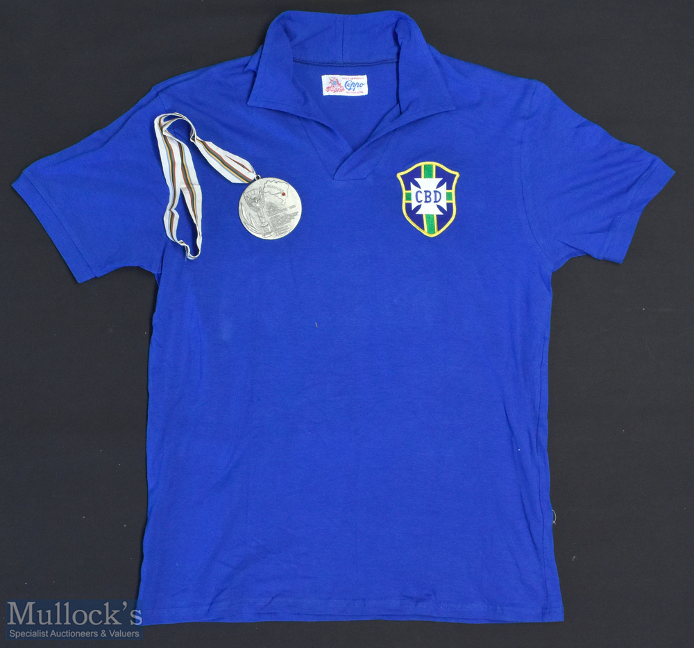 Brazil National Replica Football Shirt made by Ceppo, Short Sleeve, no size label, Armpit to