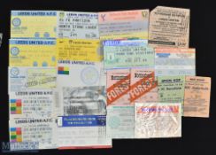 Selection of Leeds Utd home match football tickets 1974/75 Anderlecht (EC), Barcelona (EC s/f),