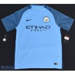 2016/17 Manchester City FC Football Shirt sponsored by Etihad Airways, Made by Nike still with