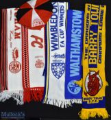 English football League and Non-League Scarves caps, to include Altringham scarf 1986 FA Challenge