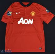 2013-14 Manchester United Football Shirt sponsored by AON, made by Nike, Short Sleeve with Premier