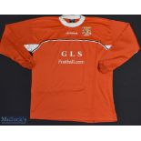 Bridlington Town FC Football Shirt sponsored by GLS Football.com, Made by Uhlsport, Long Sleeve,