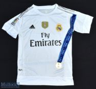 2014 Real Madrid FC FIFA World Champions Football Shirt sponsored by Fly Emirates, made by Adidas,