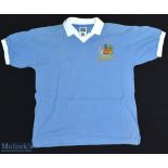 1981 Manchester City FC Centenary Cup Final Replica Football Shirt made by Score Draw, Short Sleeve,