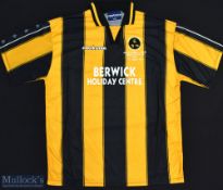 2002 Berwick Rangers FC Football Shirt for Scottish Cup 3rd Round versus Rangers, sponsored by