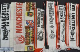 7x Manchester United Scarves, to include Doc’s New Devils, a silk and cotton one, 1993 premier