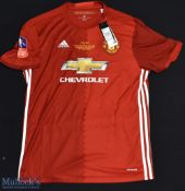 2018 Manchester United FA Cup Replica Football Shirt with Short Sleeves, Size XL