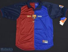 1999 FCB Barcelona Football Shirt with tags, Short Sleeve, Size L