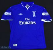 2002 Chelsea FC FA Cup Final Football Shirt sponsored by Fly Emirates, made by Umbro, FA Cup patches