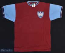 1964 West Ham United FC Wembley Replica Football Shirt made by Score Draw, Short Sleeve, Size M