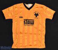 1988 Wolves FC Wembley Football Shirt sponsored by Staw Distribution, made by Spall, Short Sleeve,