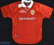 1999 Manchester United FC Champions League Winners Replica Football Shirt with short sleeves, Size
