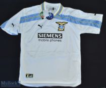 2000 SS Lazio Football Shirt sponsored by Siemens, made by Puma with tag and sleeve insignia,