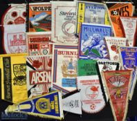 20 English/Welsh Premier and Football League Pennants, made of silk and nylon/plastic a good mixture