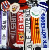 World Football Teams Scarf and hats, to include Hamkam, IFK Goteborg, Antwerp FC, Atletico De Madrid