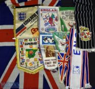 England & Northern Ireland International football Pennants, Scarves, Flag, to include 1966-1970