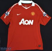 2010-11 Manchester United Football Shirt sponsored by AON, made by Nike, Short Sleeve with Premier