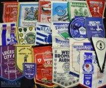 20 English/Welsh Premier and Football League Pennants, made of silk and nylon/plastic a good mixture