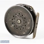 Hardy Alnwick 3 5/8" perfect alloy trout reel smooth brass foot, foot stamped to side A, rim