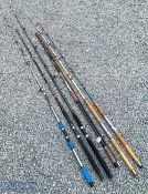 6x Assorted Sea/Boat Fishing rods features Linea Effe International Pro Series 210, Marco