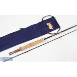 Bruce and Walker Merlin handmade in England trout carbon fly rod 9ft 6 inches 2pc line 2/4 # alloy