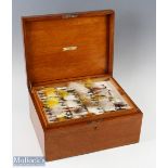 Superb C Farlow & Co Ltd Reservoir containing over 270 gut eyed salmon flies - featuring Eagle