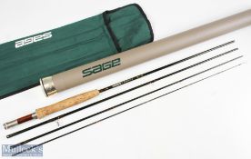 Sage XP 690 - 4 graphite IIIe carbon fly rod 9ft 4pc line 6 # alloy up locking reel seat with wood
