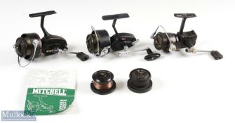 Mitchell France 300 Fixed Spool Reel with spare spool and instructions, runs well, light use;