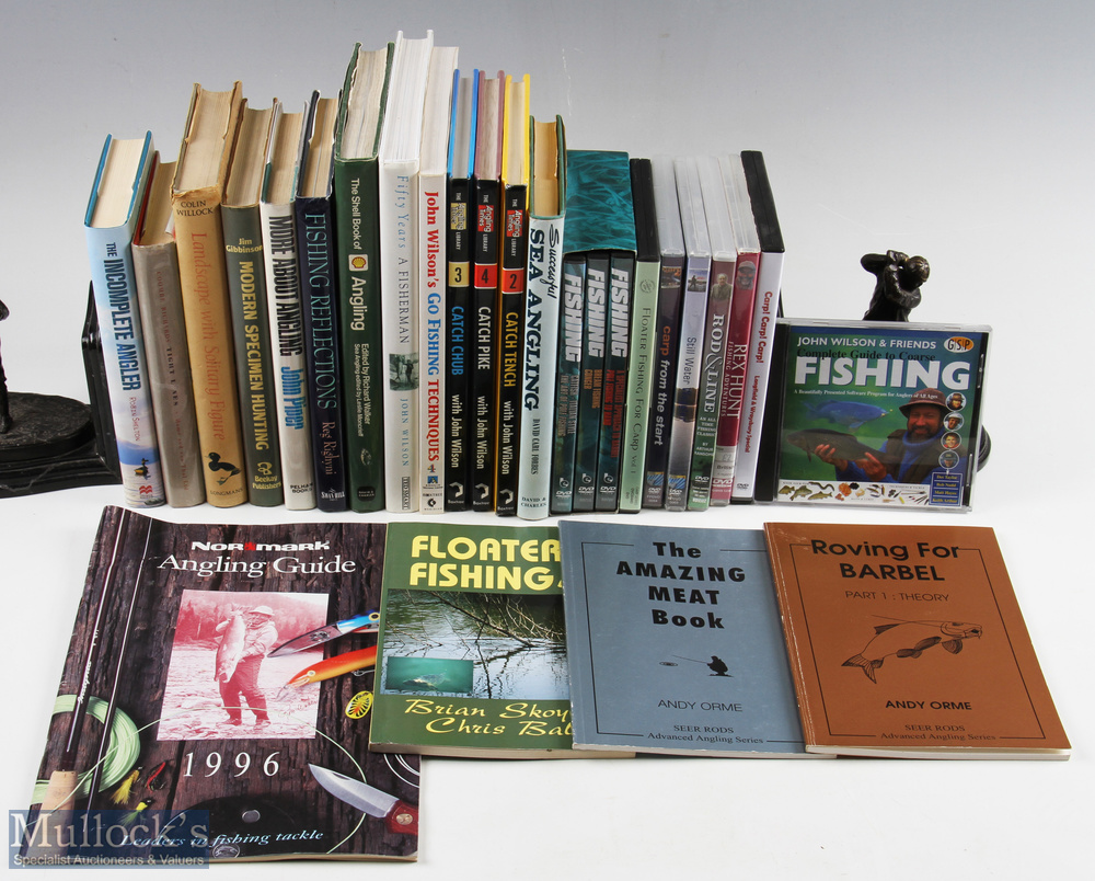 Fishing Books & DVD selection with noted items of The Incomplete Angler 2008, Tight Lines Combe