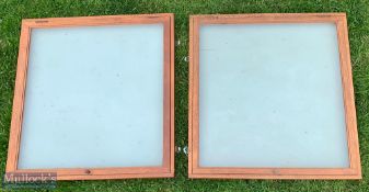 A Pair of Oak Display Notice boards, these have been used to display a lure collection, ex-