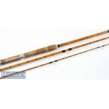 Constable Bromley "Superb" split cane match rod - 12ft 3pc with amber agate lined butt and tip