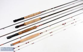 Lamiglas I M 700 graphite fly rod 9ft 2pc line 4 # alloy up locking reel seat with wood insert lined
