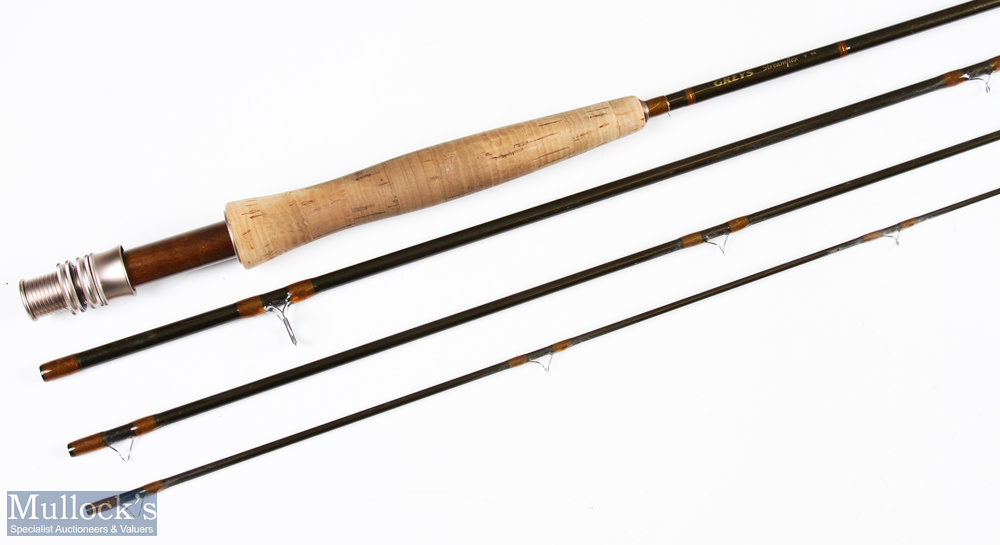 Greys stream flex carbon fly rod 9ft 4pc line 4 # double up locking alloy reel seat with burr wood - Image 2 of 2