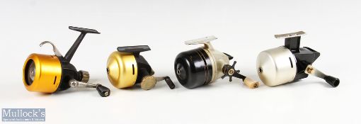 ABU and Record closed face spinning reels (4) to incl a Record 700 stamped made in Switzerland, an