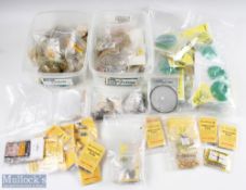 A huge collection of terminal tackle including over 30 packs of brass / silver beads, over 60