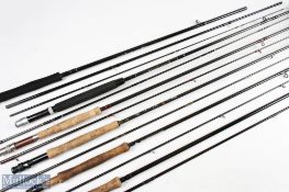 Assorted Fishing Rods (6) to incl Crane Sports Fly Fishing 270 3pc rod, Matchmaster Carbon Fly 7/