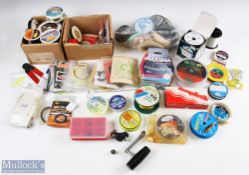 A lifetime's collection of terminal tackle to include tippet / mono / hooks to nylon / tapered
