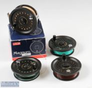 Leeda Magnum 140D Salmon reel 9/10 plus 3x spare spools with counterbalance, fixed check, rear