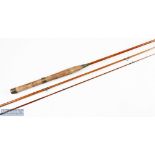 JS Sharp Ltd the Dandy split cane fly rod 9'6" 3pc (tip 1 inch short) brass sliding reel fitting and